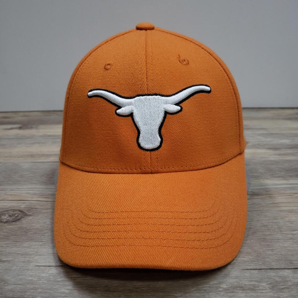 Texas Longhorns Hat Cap Fitted One Size Orange NCAA Football Longhorn Headwear